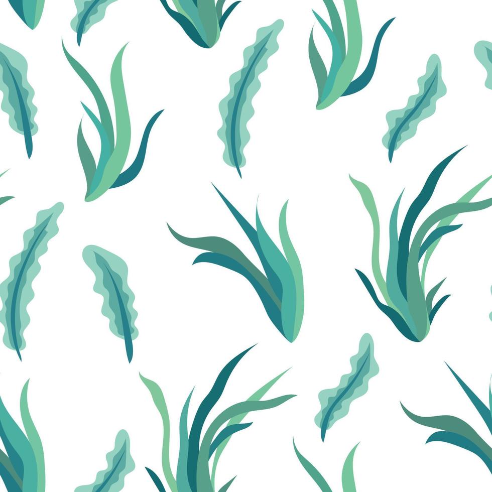 Seamless Seaweed Pattern vector