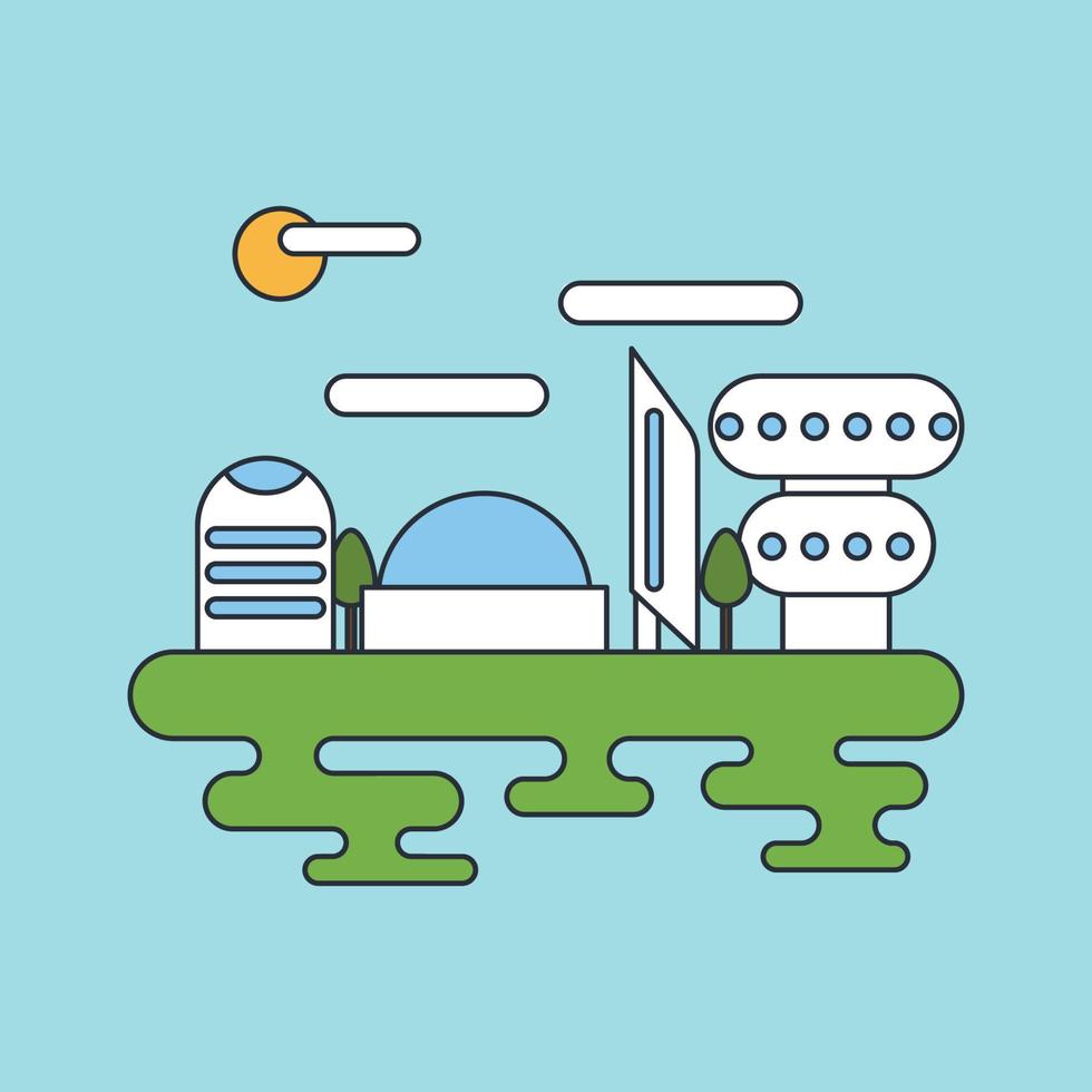 Utopia Landscape World vector