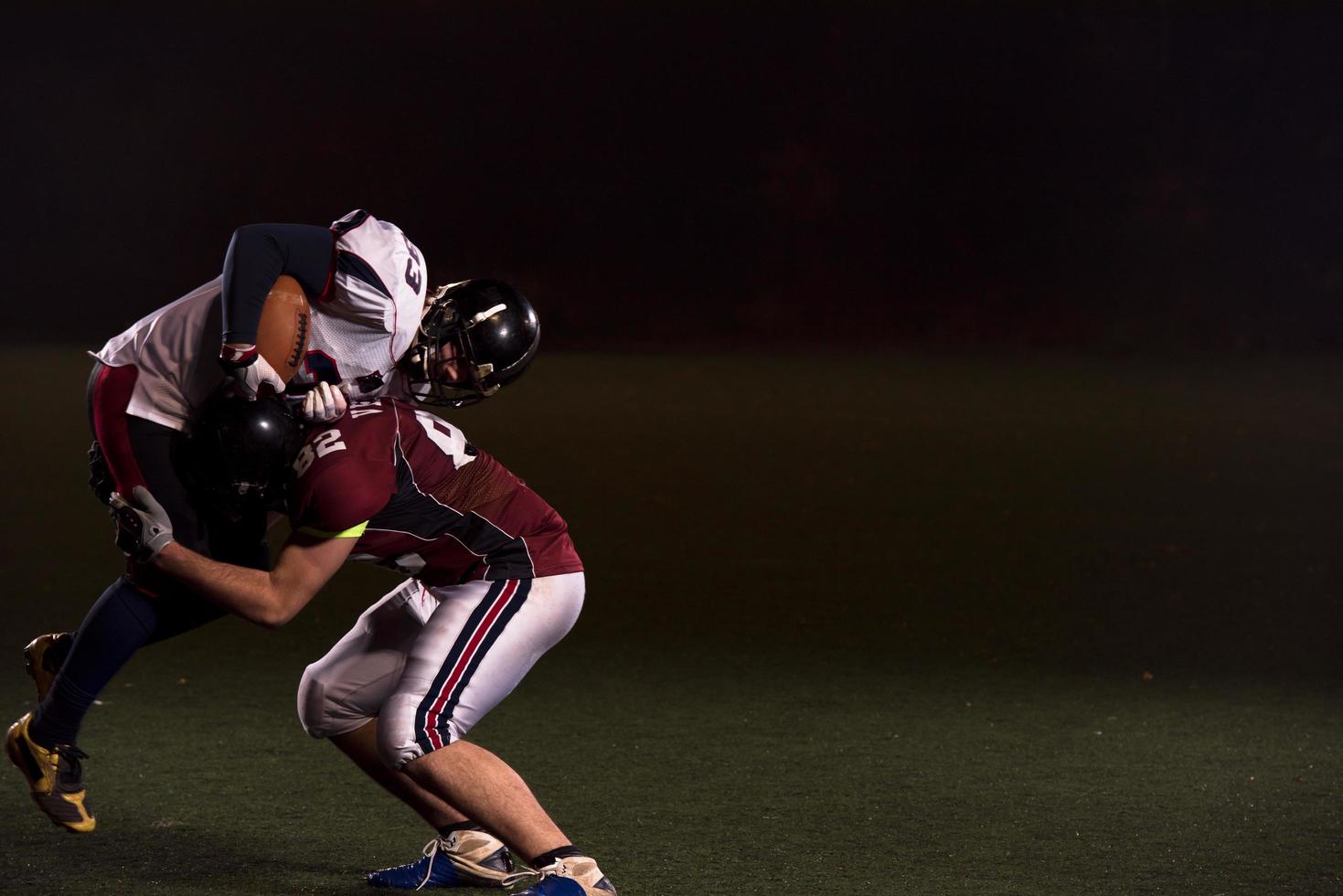 American football players in action photo