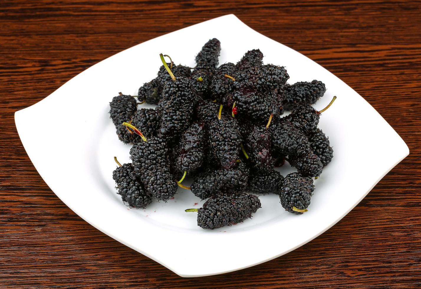 Mulberry on plate photo