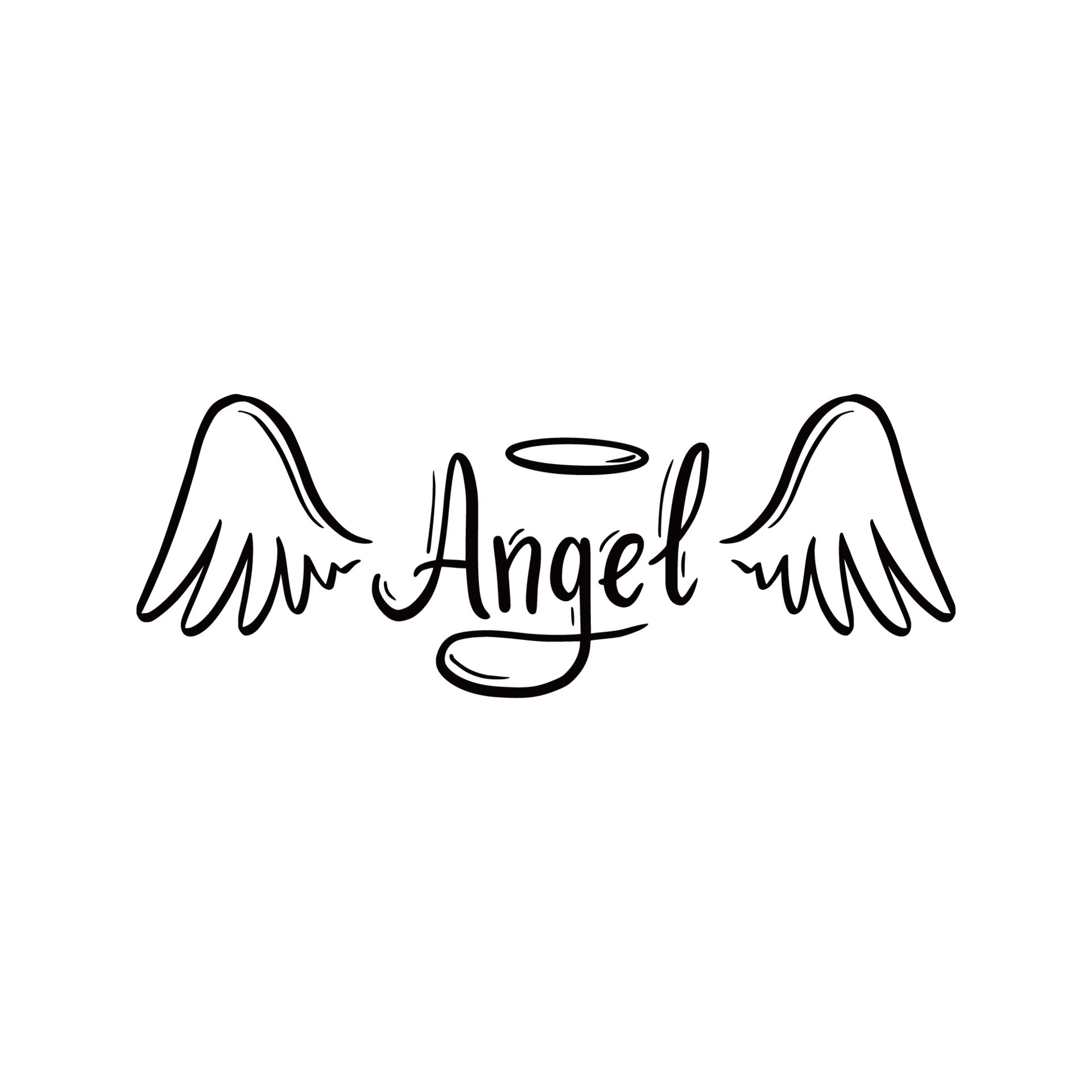 Temporary Waterproof Tattoos Letter Angel Fake Stickers  Fruugo IN