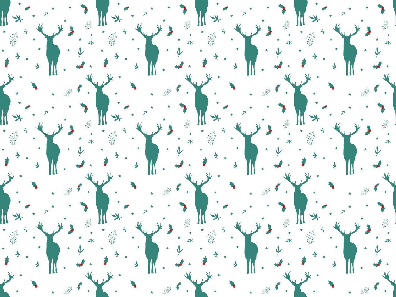 seamless merry christmas template wallpaper vector pattern deer abstract background winter holiday