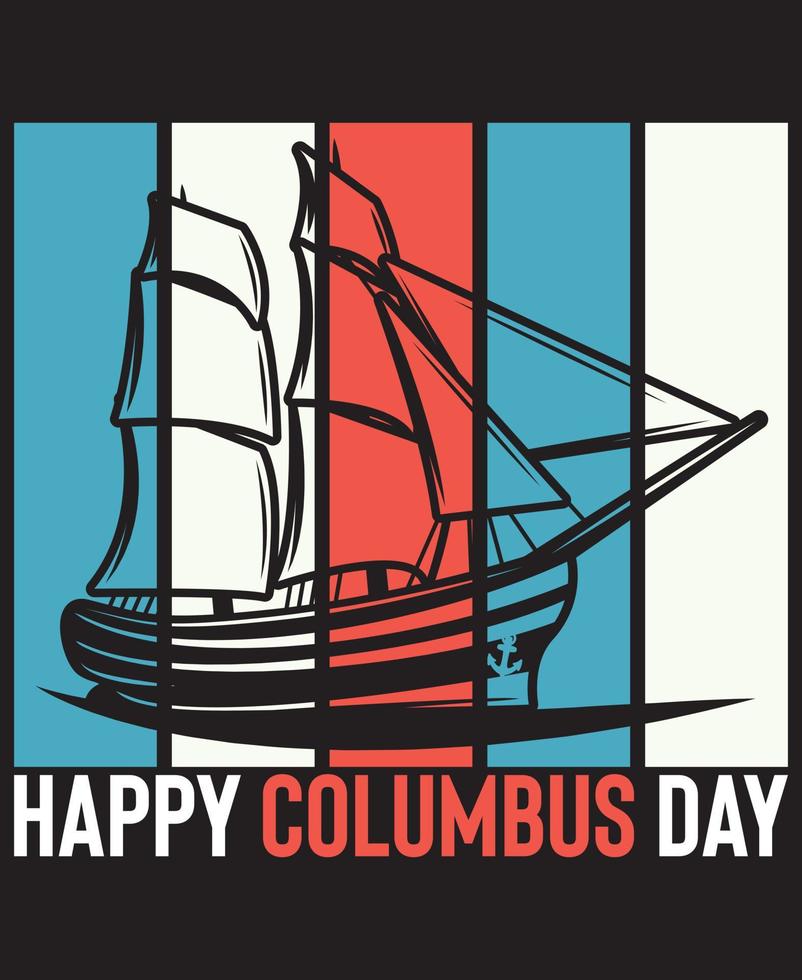 Happy Columbus day 1942 vector