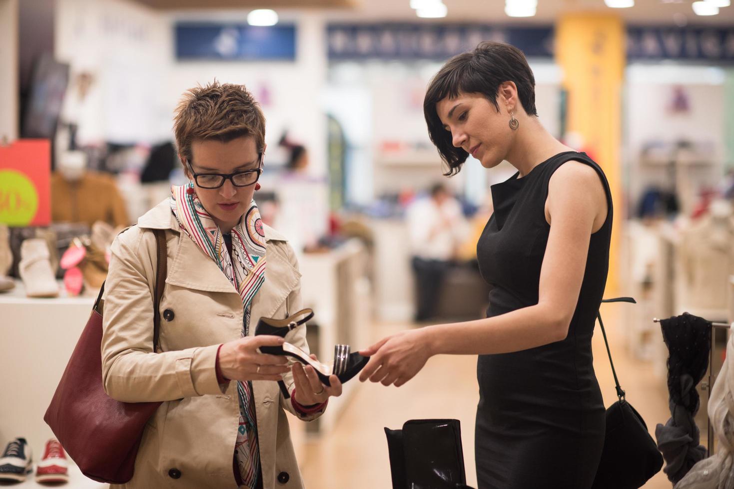best friend shopping in big mall photo