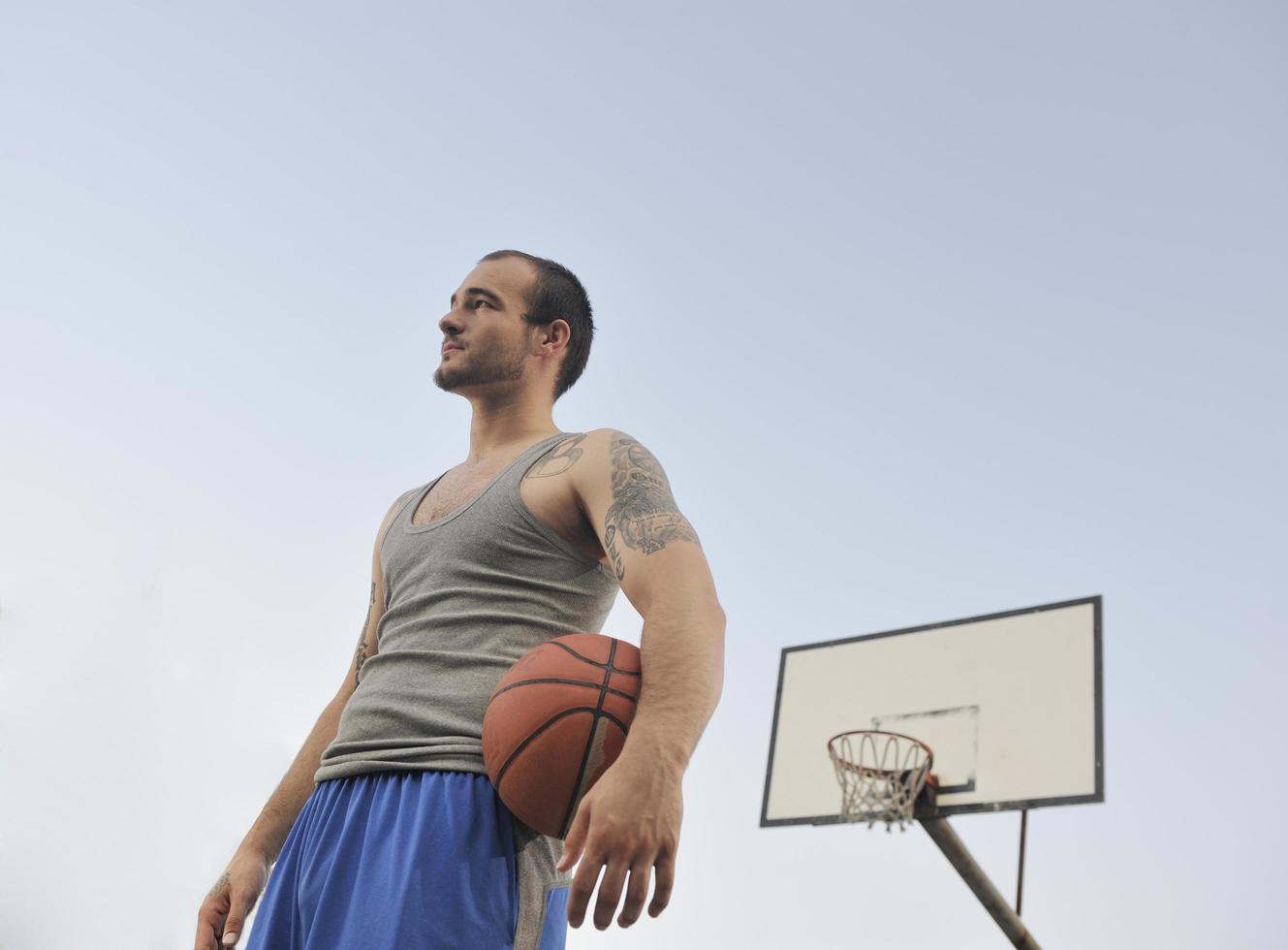 vista del jugador de baloncesto foto