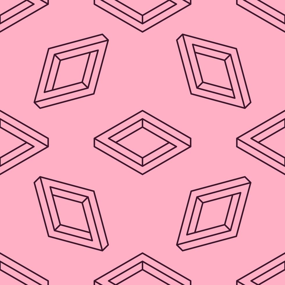 Vector seamless pattern of line triangle on pink background for websites, textile, wrappers, wallpapers
