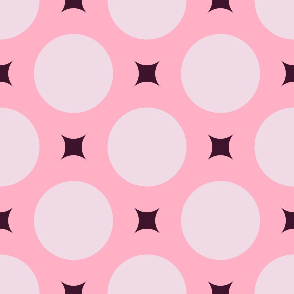 patrón vectorial sin fisuras de anillos blancos y bengalas sobre fondo rosa para sitios web, textiles, envoltorios, fondos de pantalla vector