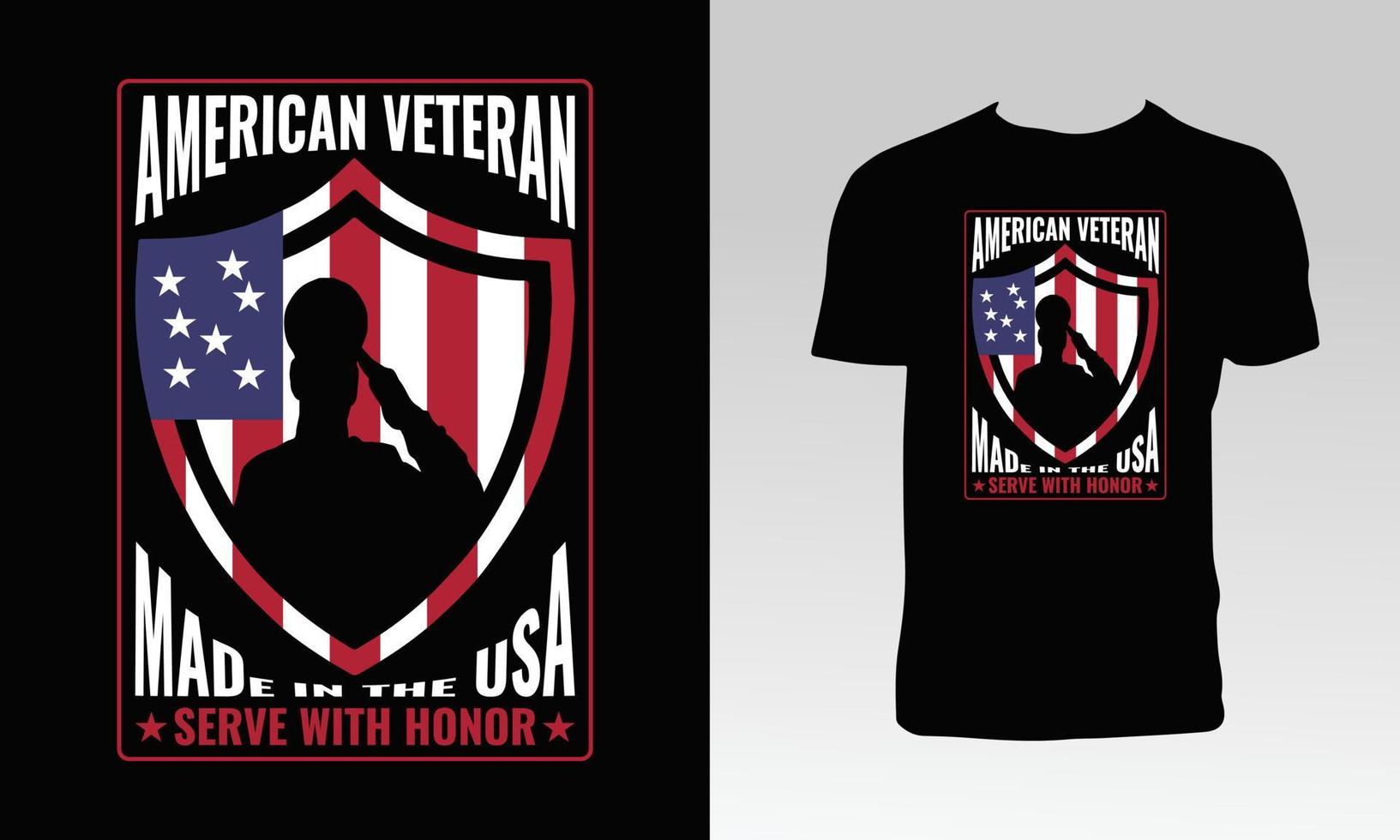 Veteran T Shirt Design vector