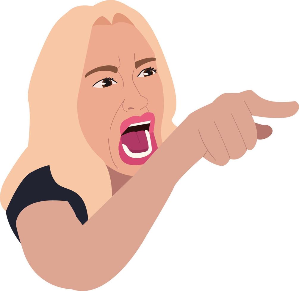 Woman Yelling Icon vector