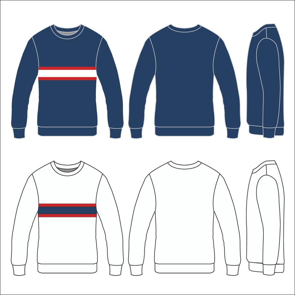 Sweatshirt design with color vector mockup