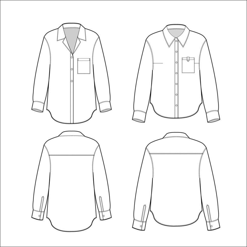 Ladies shirt vector template