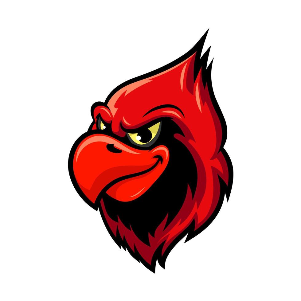 Cardinal bird cartoon mascot design vector