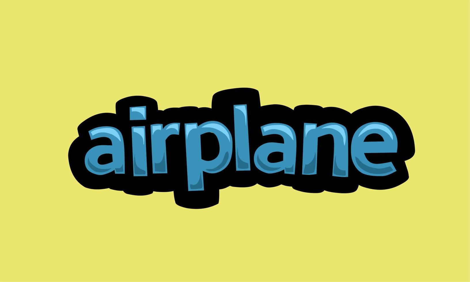 AIRPLANE writing vector design on a yellow background