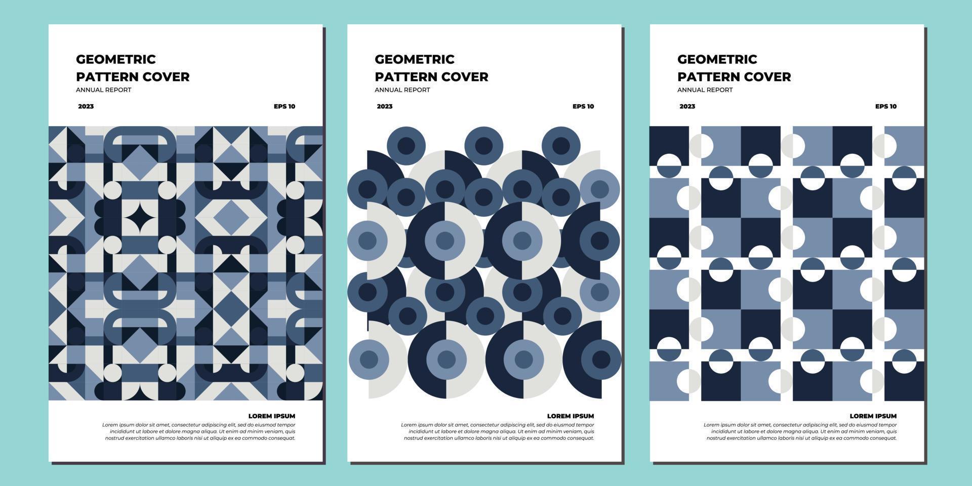 informe corporativo cubierta paquete de diseño de diseño de ilustración geométrica abstracta.etiquetas de cuaderno, libro de marca. eps10 vector