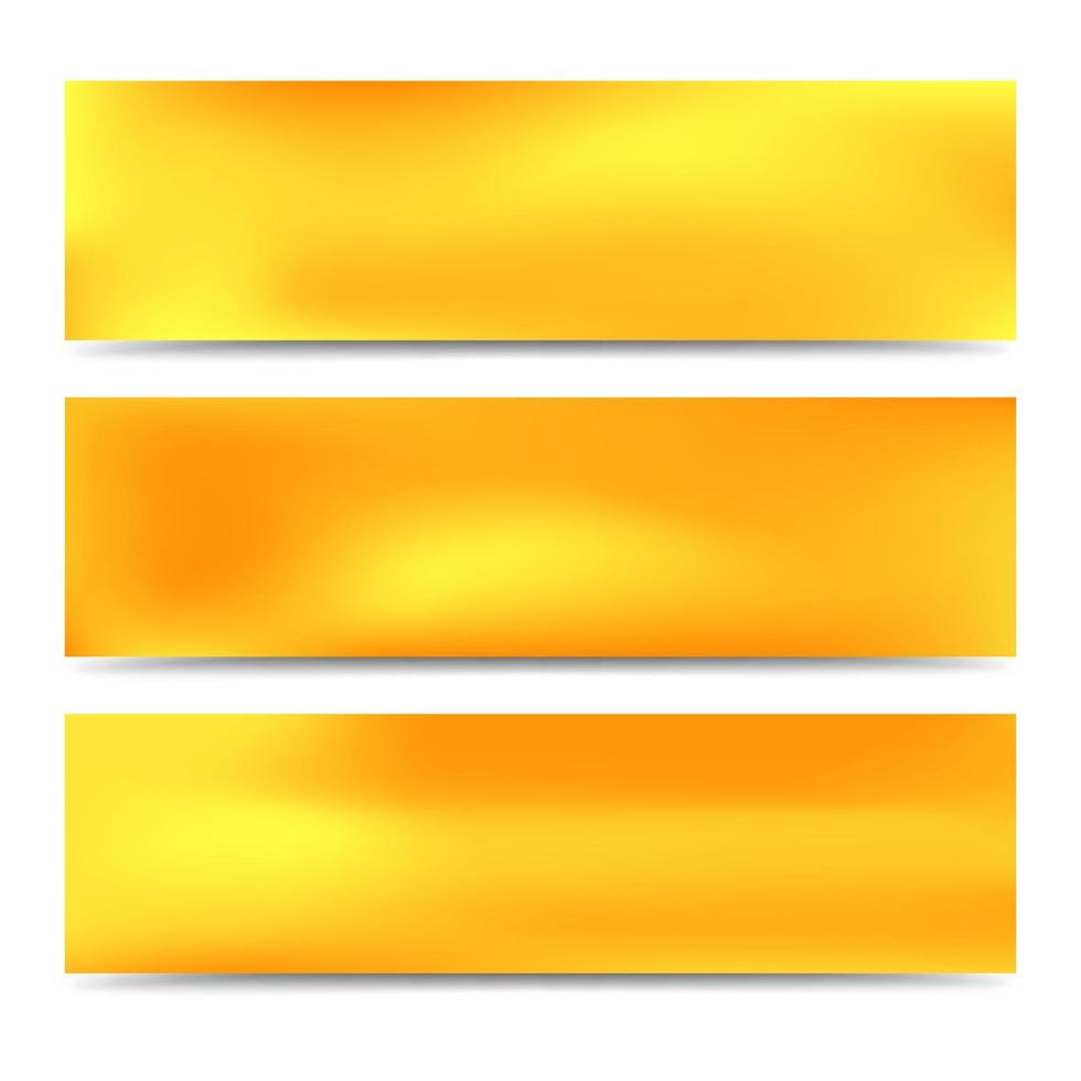 conjunto de banners amarillos de degradado borroso abstracto suave. fondo multicolor creativo abstracto. ilustración vectorial vector