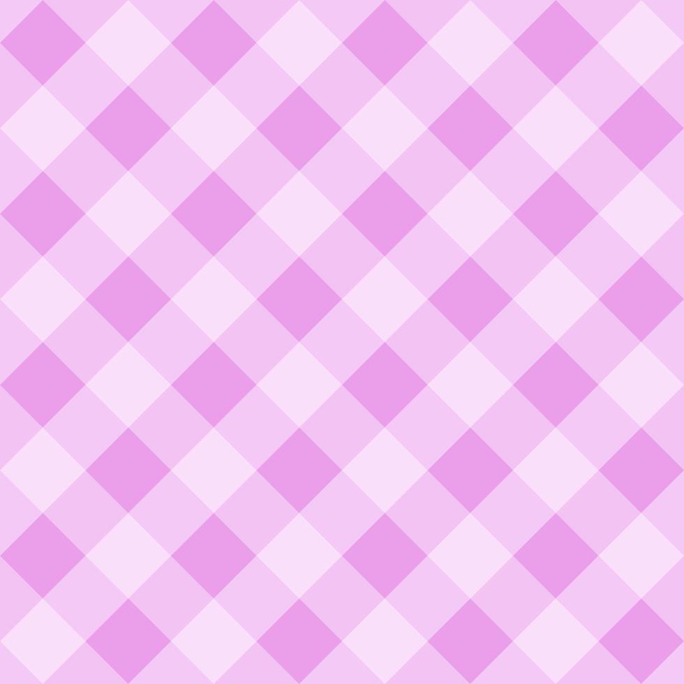 Pink gingham seamless pattern background. vector