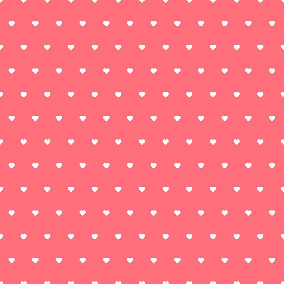 Little heart seamless pattern on red background. vector