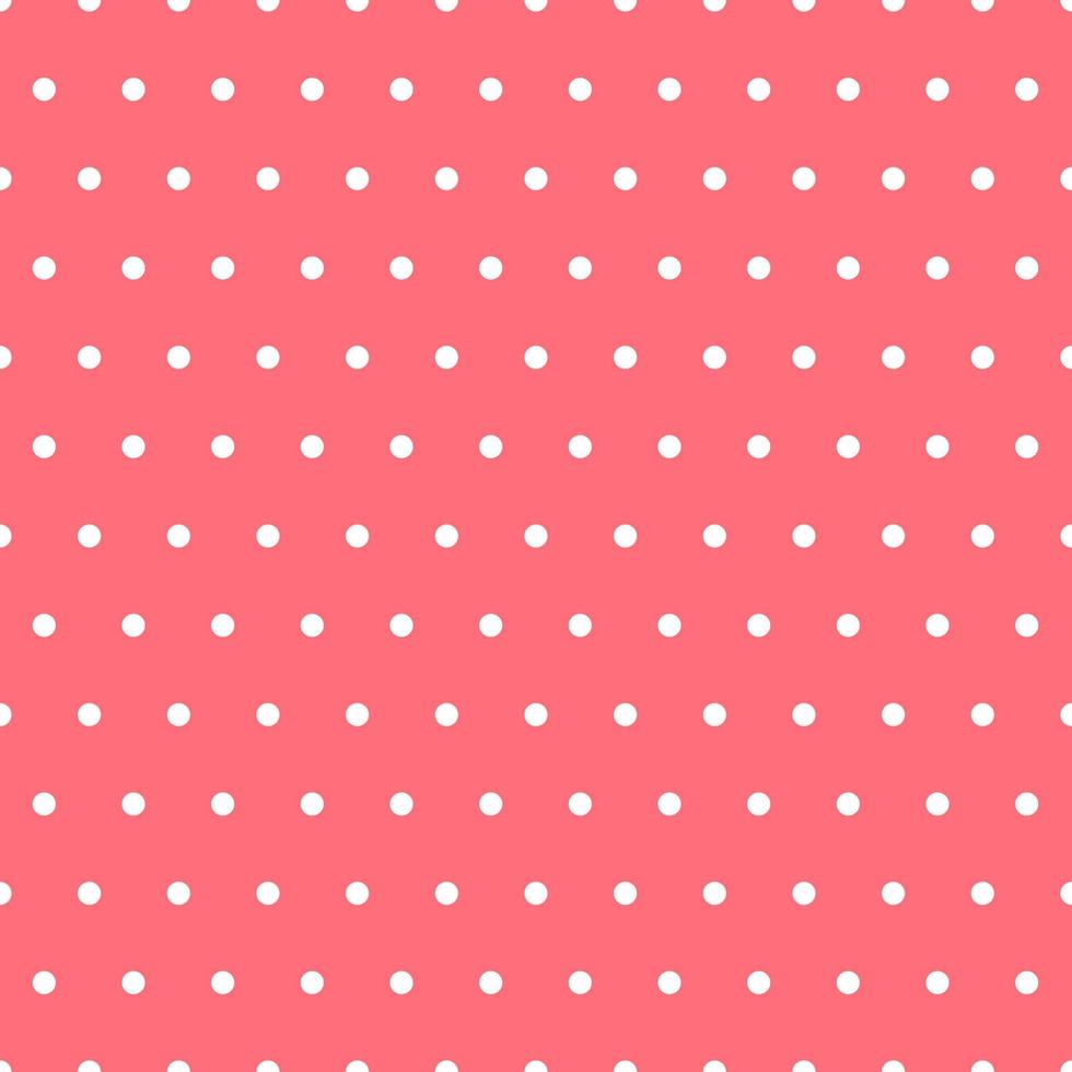 White dot with seamless pattern on red background. vector