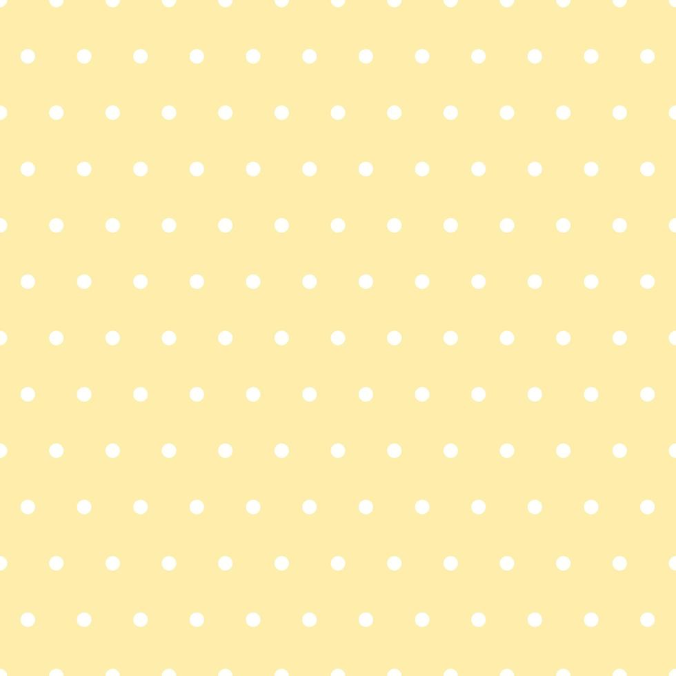 White dot with seamless pattern on yellow background. vector