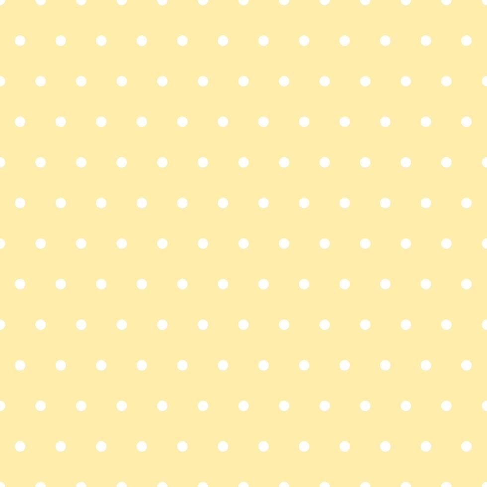 White dot with seamless pattern on yellow background. vector