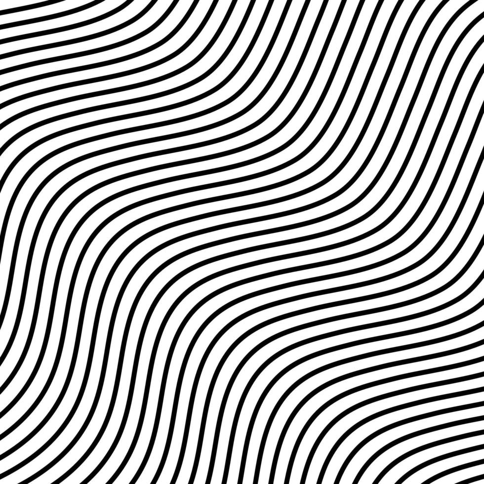 Black and white geometric background of abstract waves. vector