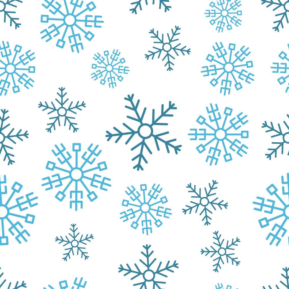 Seamless background with snowflakes. Christmas and New Year decoration elements. Vector illustration.