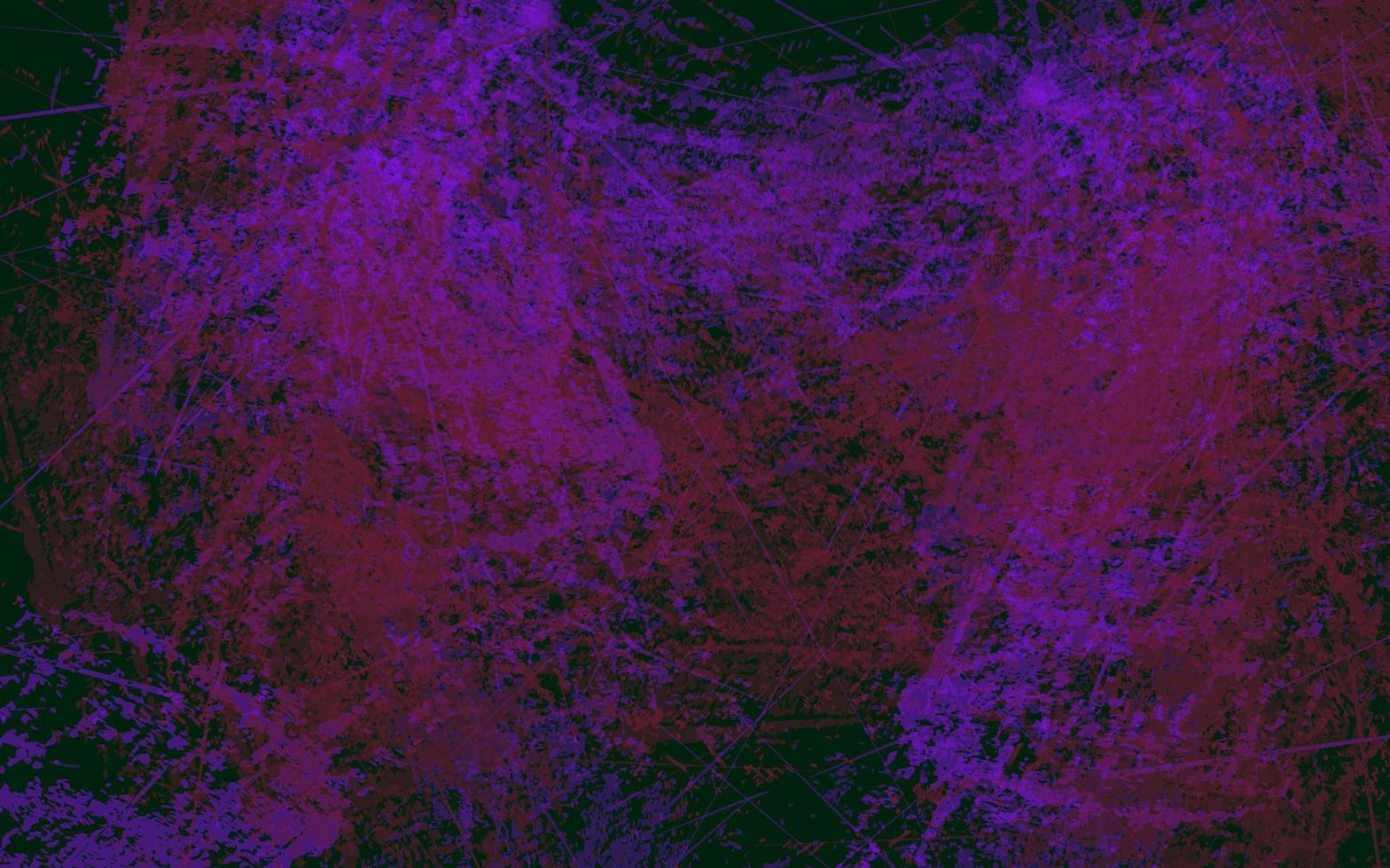 Resumen grunge textura salpicadura pintura fondo negro y morado vector