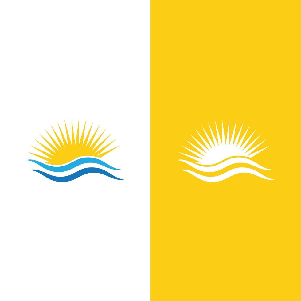 Creative sun concept logo illustration vector