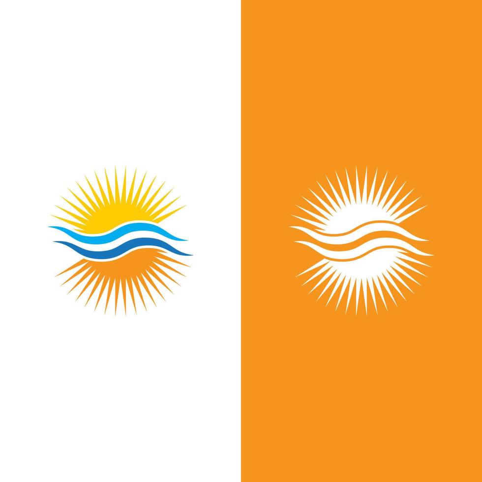 Creative sun concept logo illustration vector