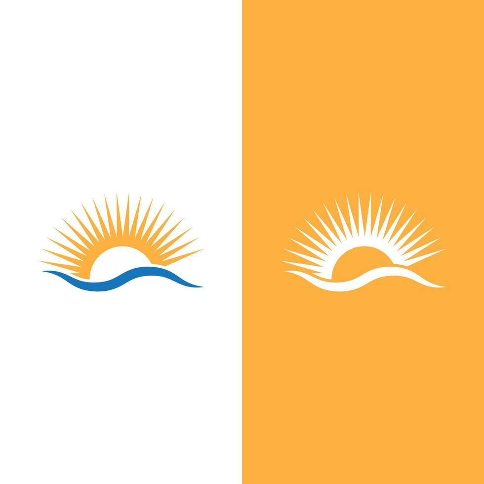 Creative sun concept logo illustration vector