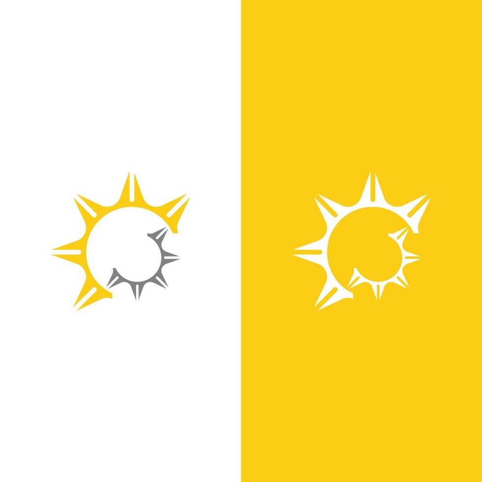 Creative sun concept logo illustration vector