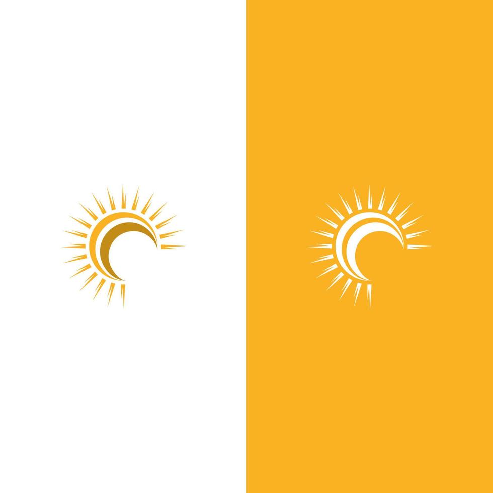 Creative sun concept logo illustration vector