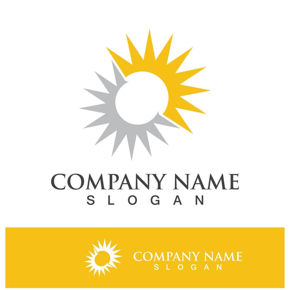 Creative sun concept logo illustration vector