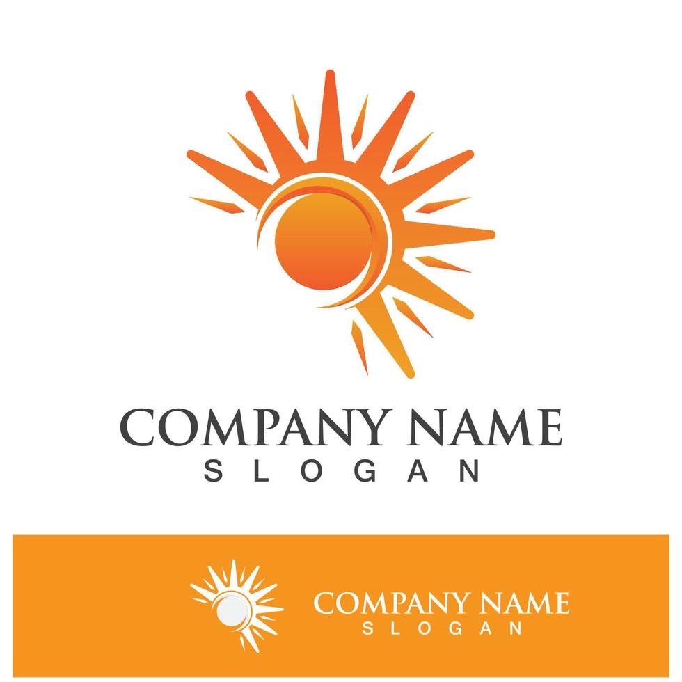 Creative sun concept logo illustration vector