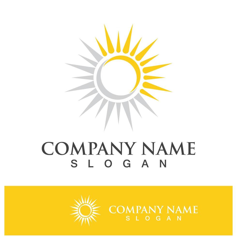 Creative sun concept logo illustration vector
