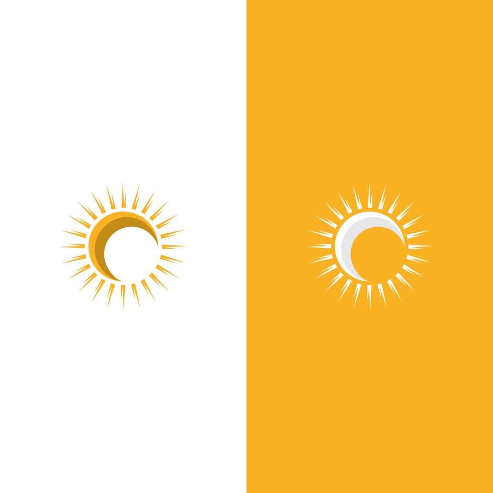 Creative sun concept logo illustration vector