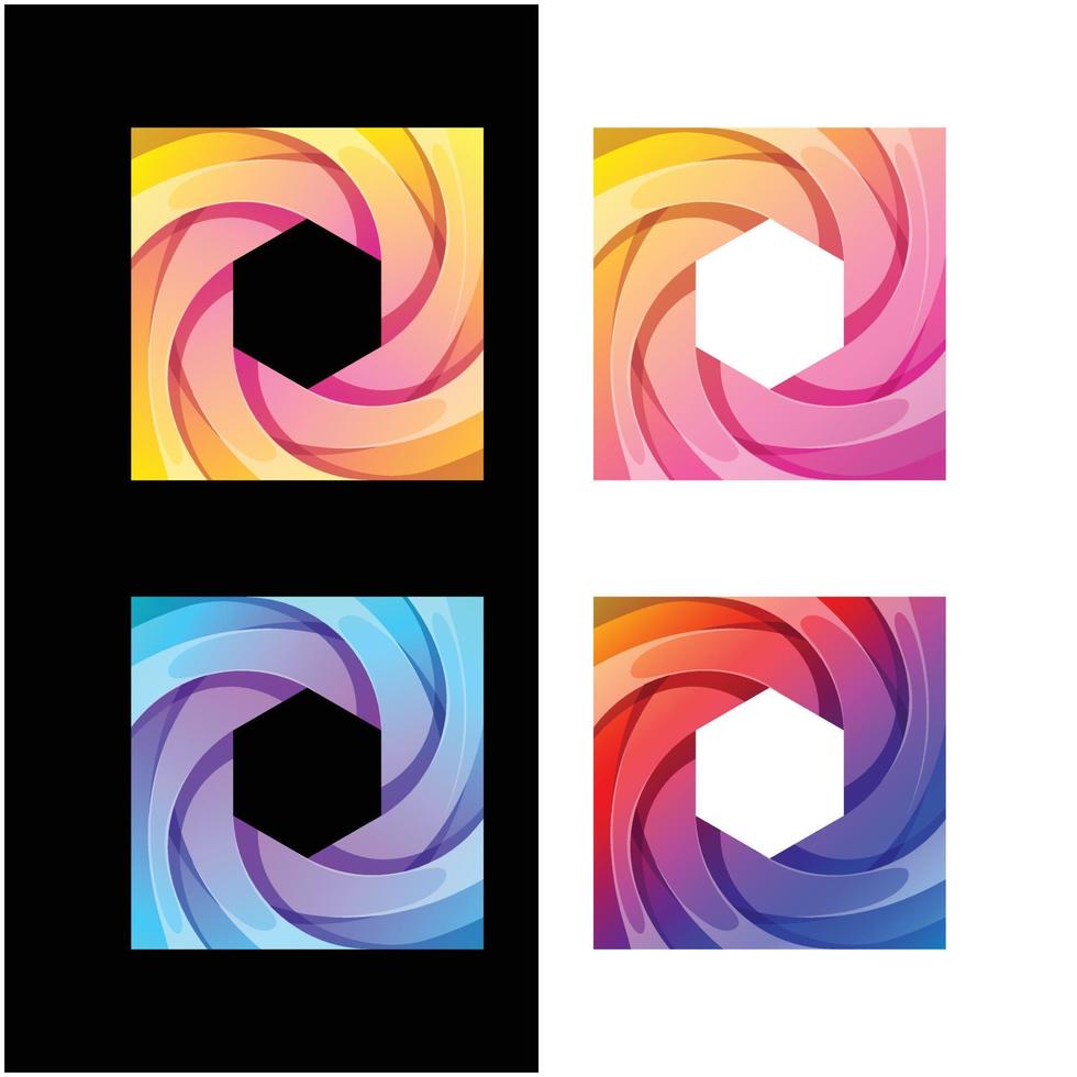 Vector logo illustration abstract  gradient colorful style