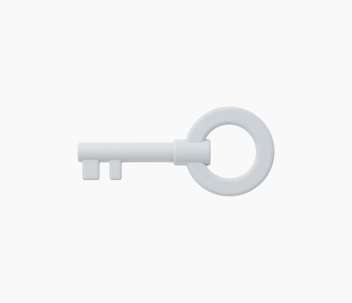 3d Realistic Key icon vector illustration.