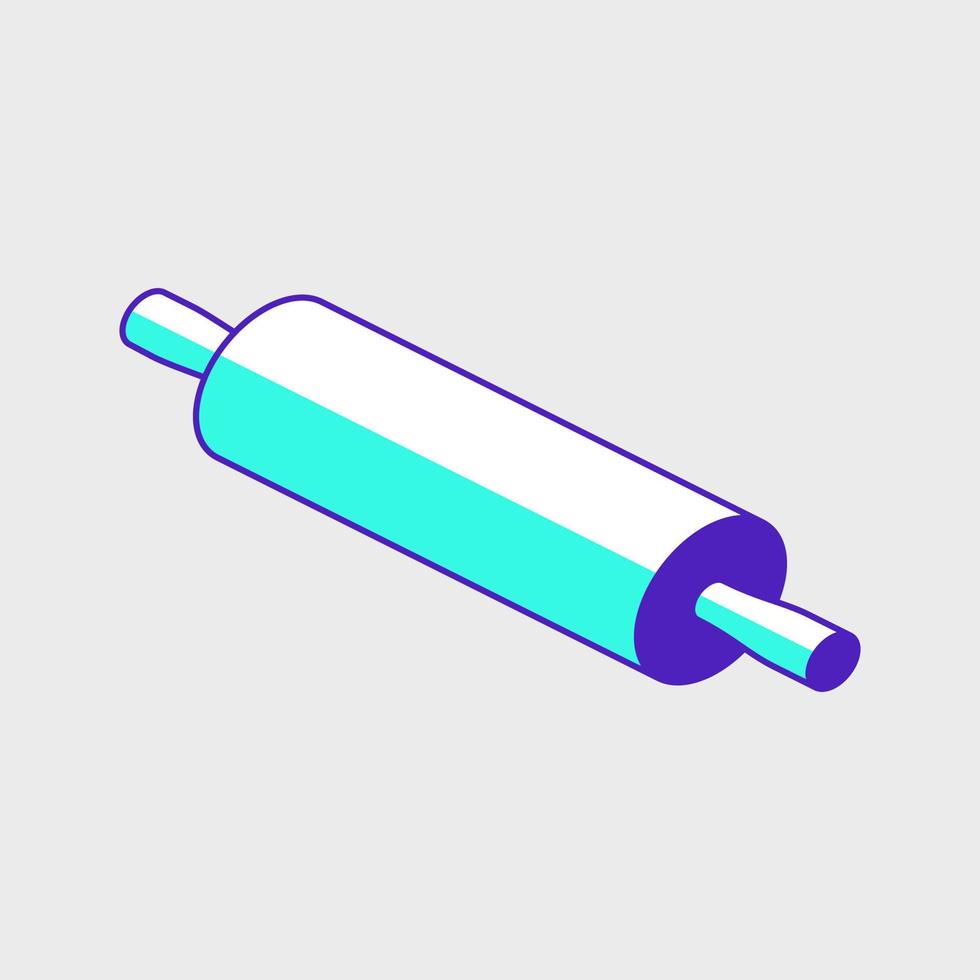 Rolling pin isometric vector icon illustration