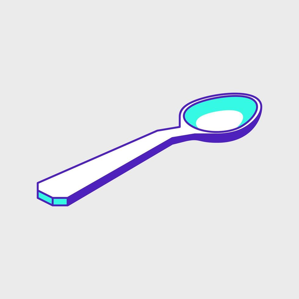 Spoon isometric vector icon illustration