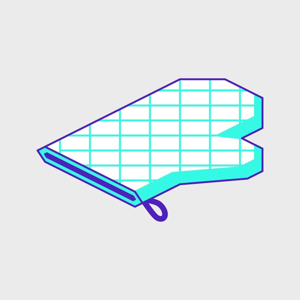 Oven mitt isometric vector icon illustration
