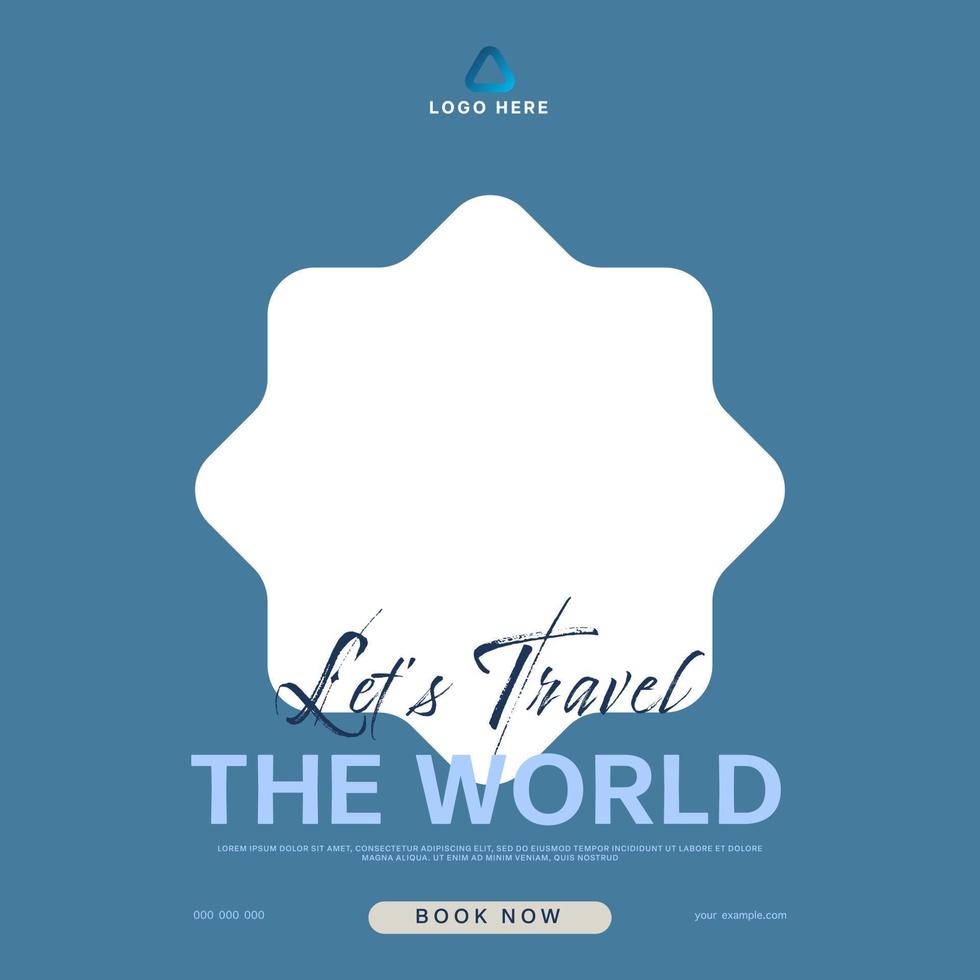 travel holiday social media post banner template vector