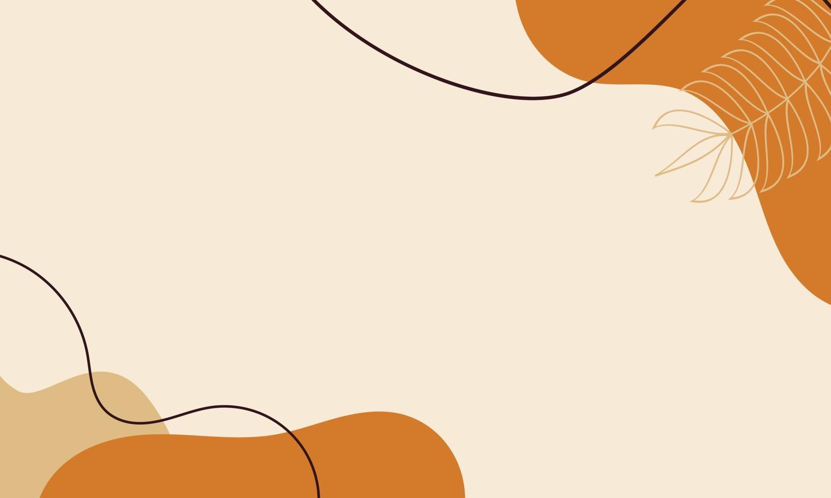 fondo de temas otoñales con estilo de formas orgánicas. fondo de otoño abstracto con hojas y formas orgánicas. adecuado para papel tapiz y banner. vector