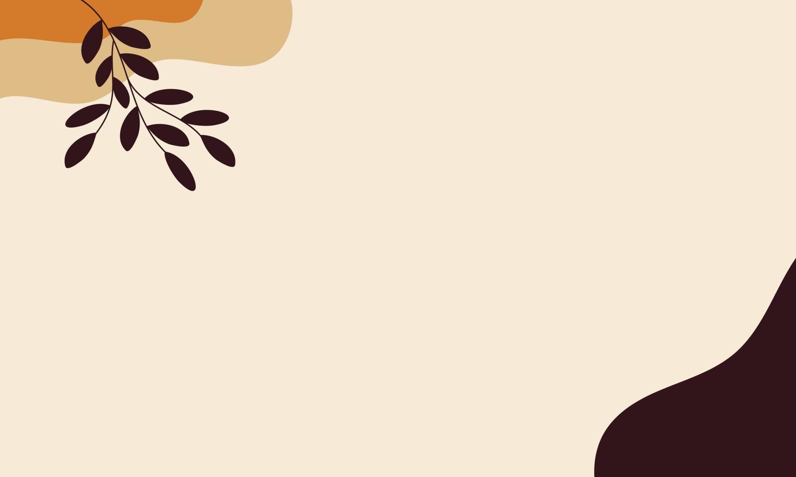fondo de temas otoñales con estilo de formas orgánicas. fondo de otoño abstracto con hojas y formas orgánicas. adecuado para papel tapiz y banner. vector