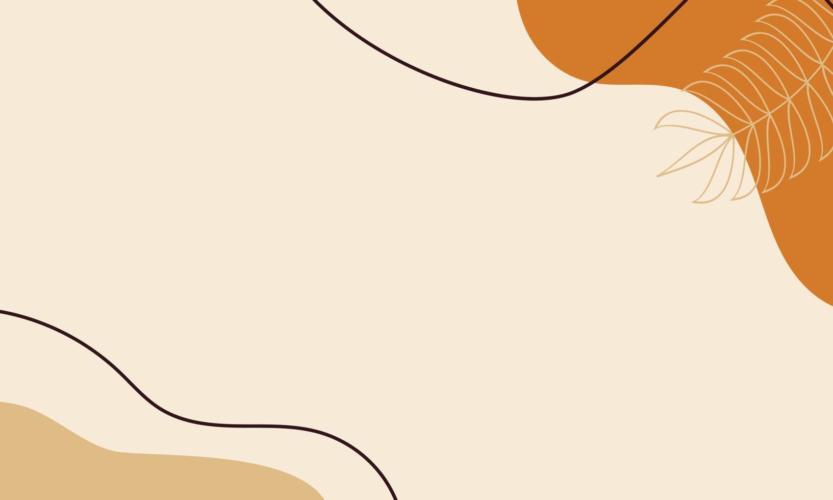 fondo de temas otoñales con estilo de formas orgánicas. fondo de otoño abstracto con hojas y formas orgánicas. adecuado para papel tapiz y banner. vector