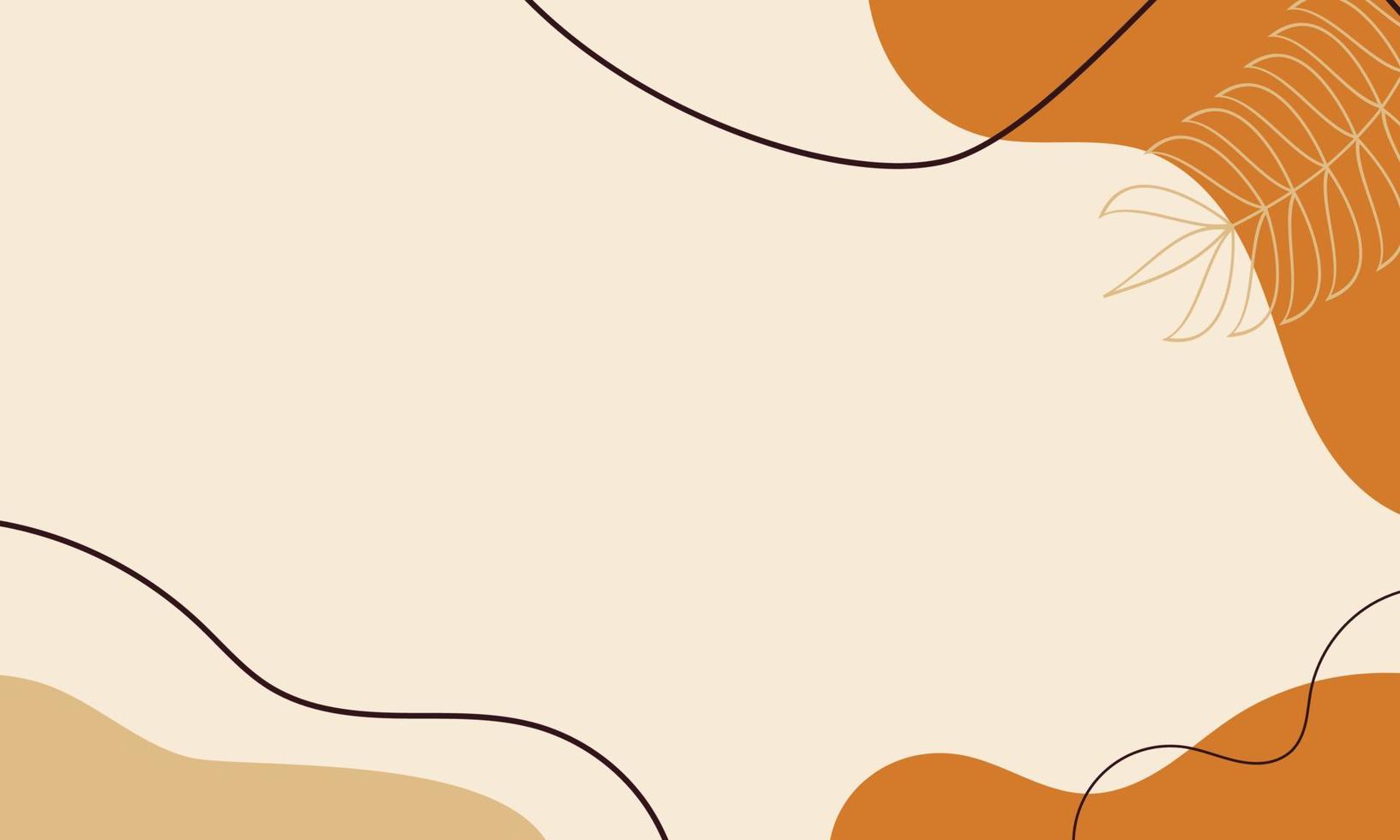 fondo de temas otoñales con estilo de formas orgánicas. fondo de otoño abstracto con hojas y formas orgánicas. adecuado para papel tapiz y banner. vector