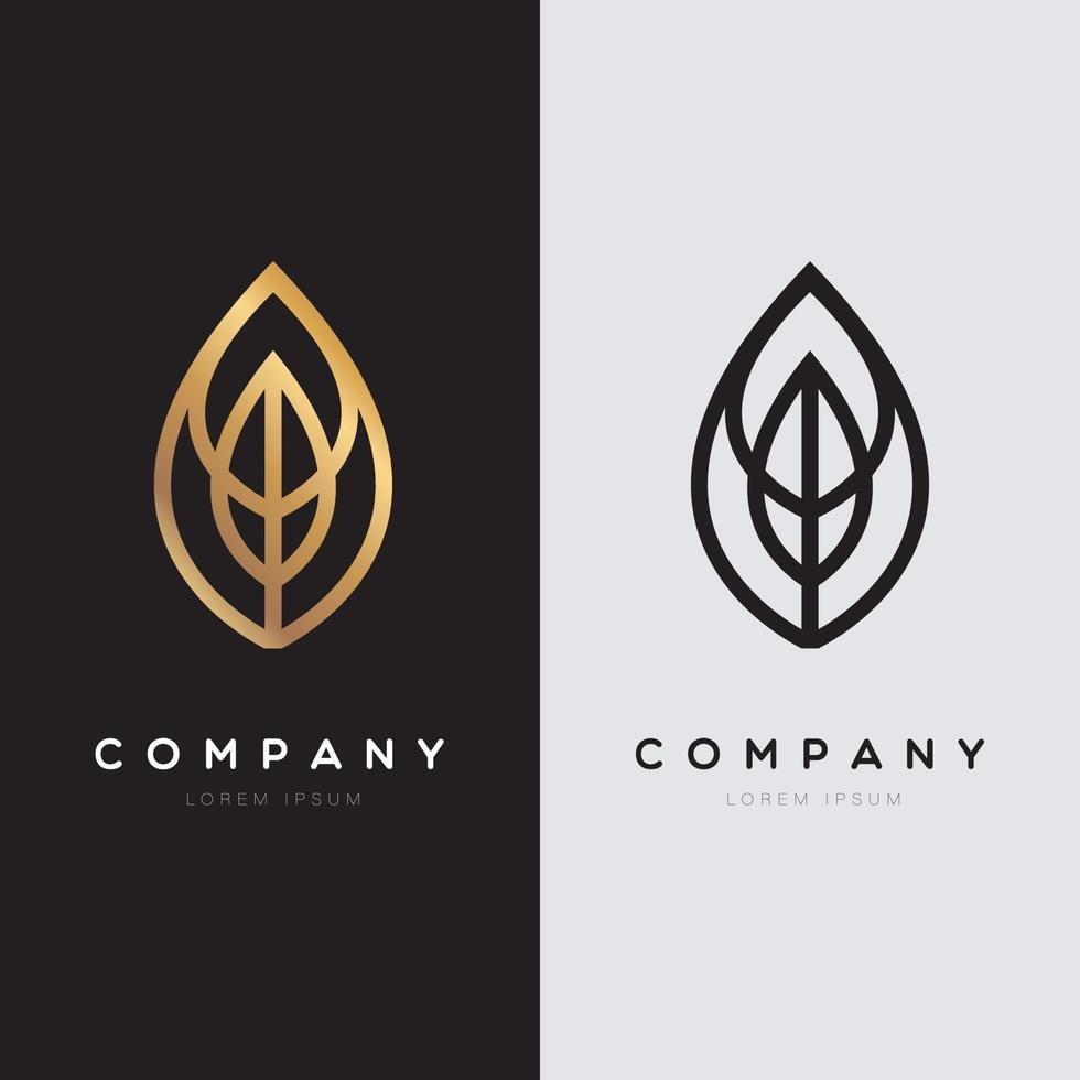 Abstract Elegant Leave Shape Logo Sign Symbol Icon vector