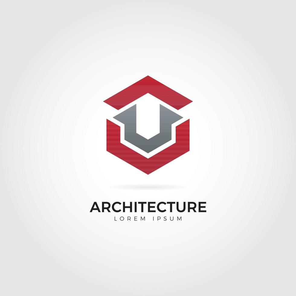 plantilla de diseño de logotipo de arquitectura abstracta vector