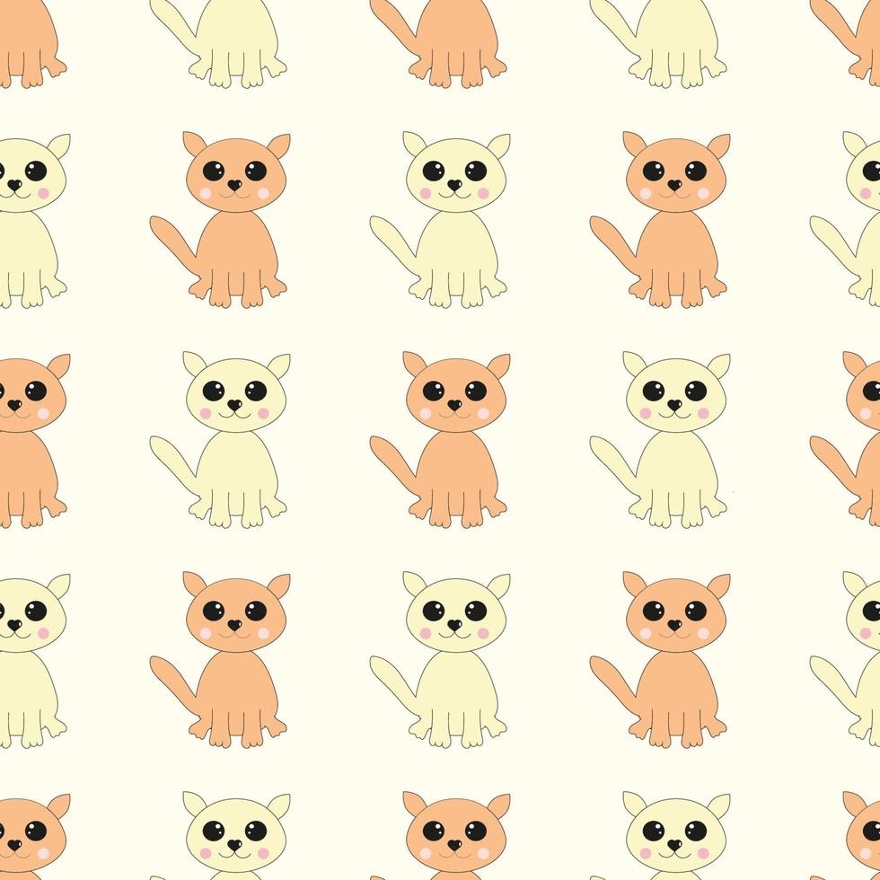 orange and yellow cat pattern vector