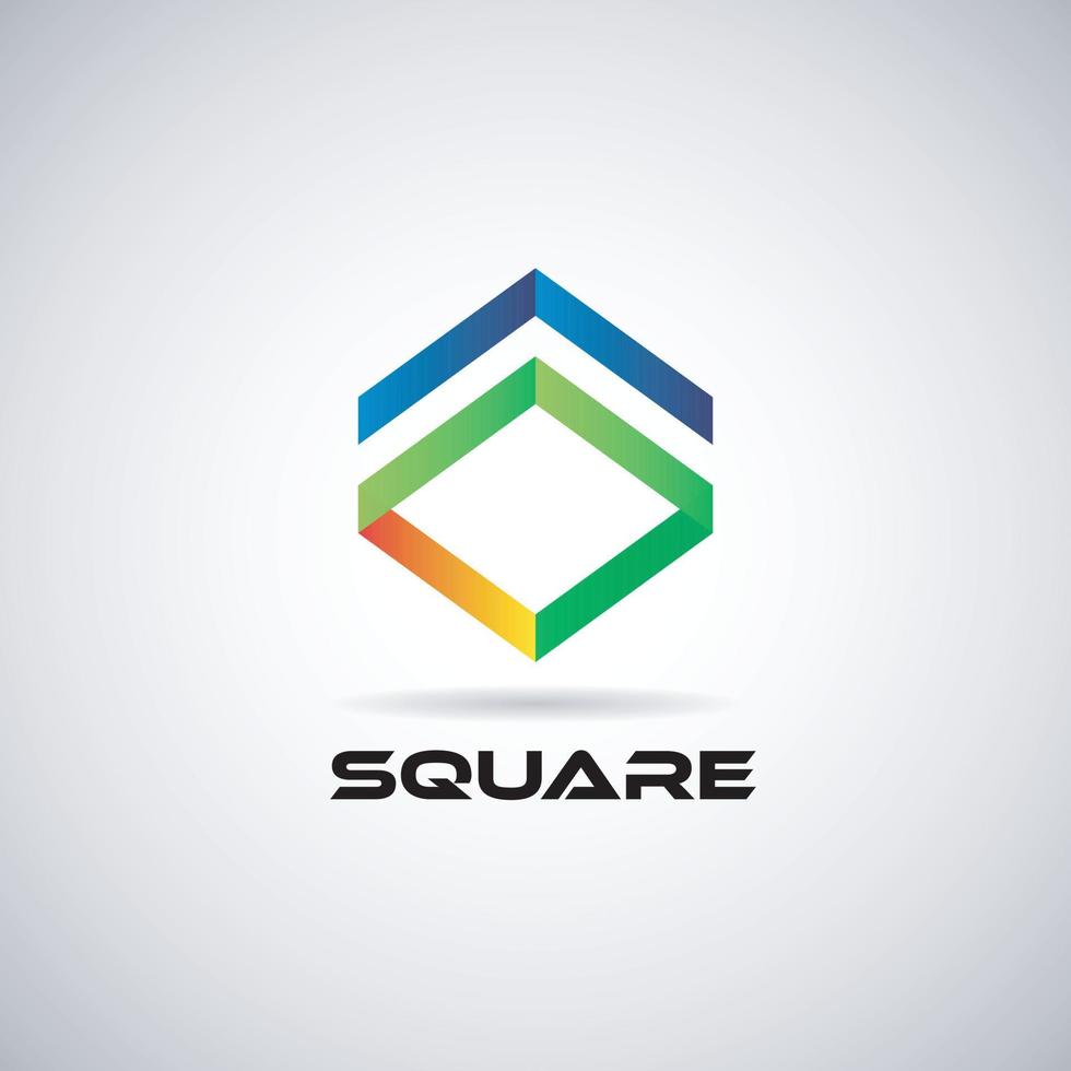 Abstract Colorful Square Shape Company Business Logo vector